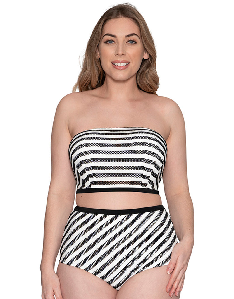 Curvy Kate Sunseeker Bandeau Bikini Top Monochrome