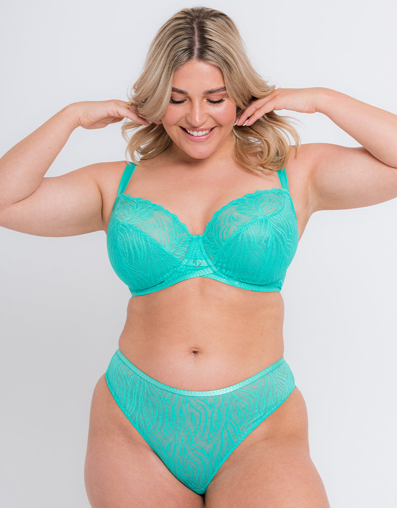 Flirtelle Alice Balcony Bra Blue Lagoon – Brastop UK