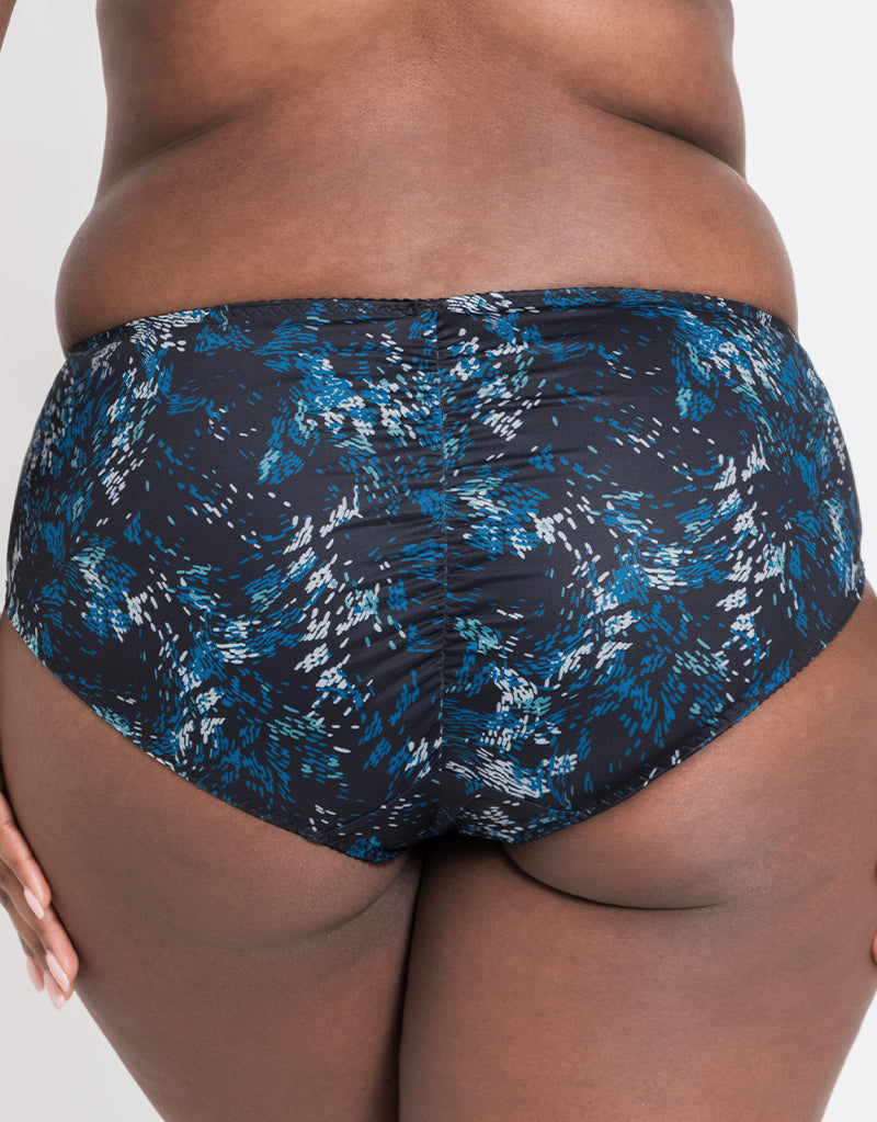 Flirtelle Swirl Brief Black/Blue Print