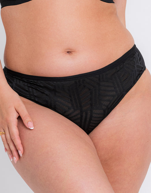 Curvy Kate Lace Daze Brazilian Brief - Black