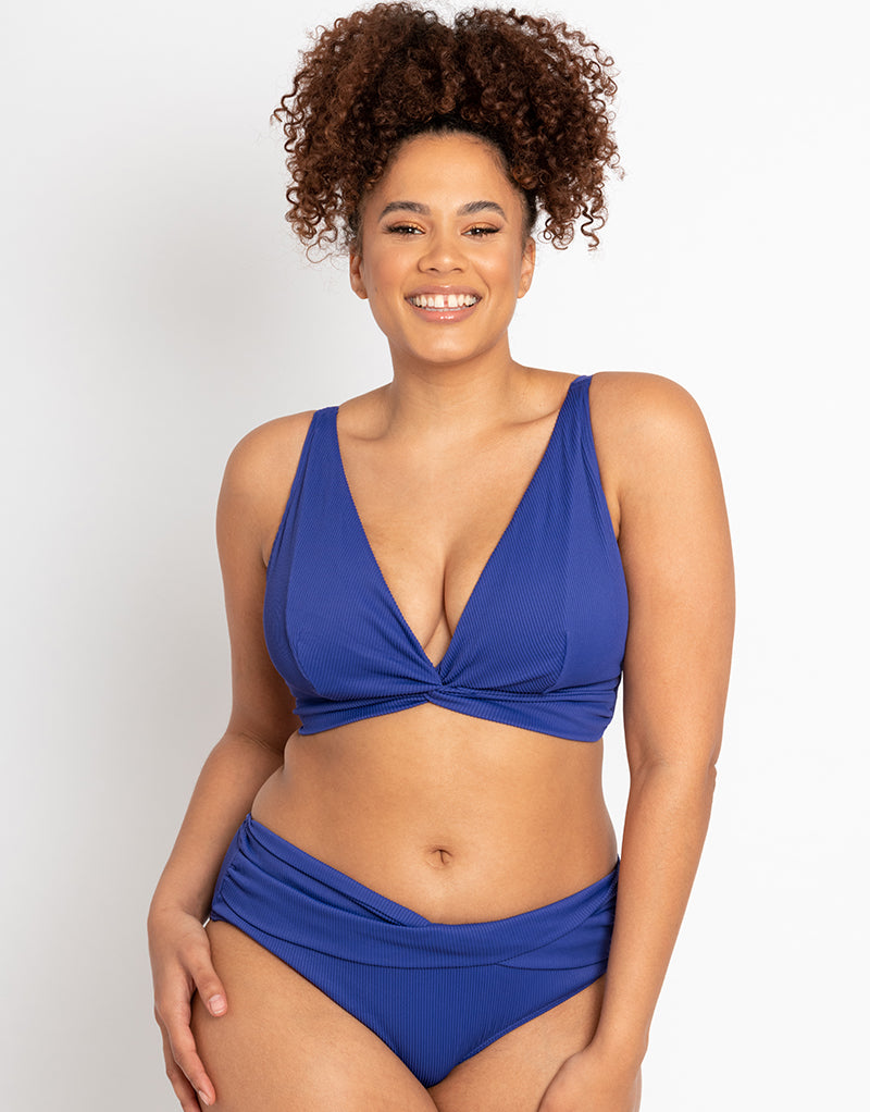 Curvy Kate Twist and Shout Non Wired Triangle Bikini Top Ultraviolet