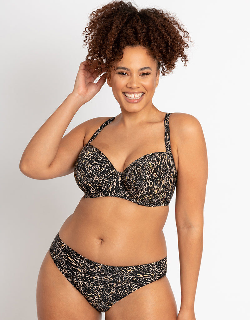 Curvy Kate Eclipso Balcony Bikini Top Print Mix