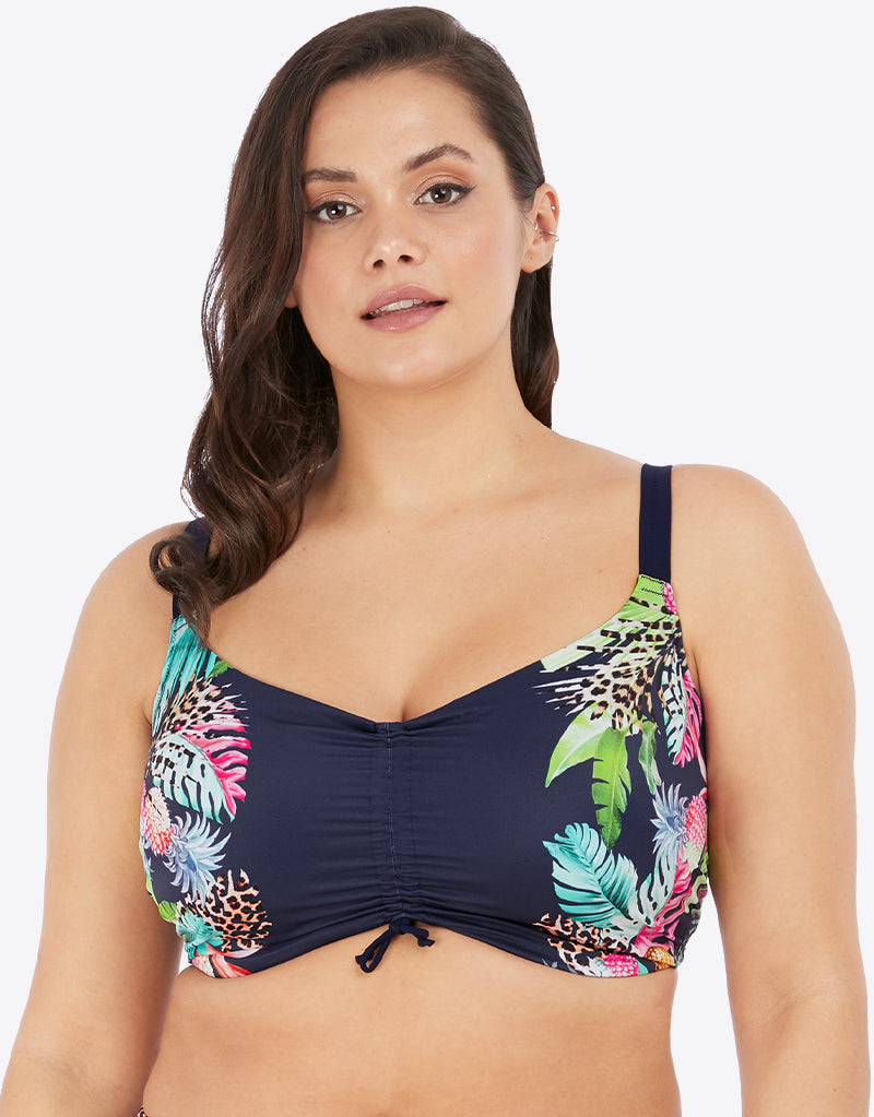 Elomi Pina Colada Underwired Crop Bikini Top Midnight