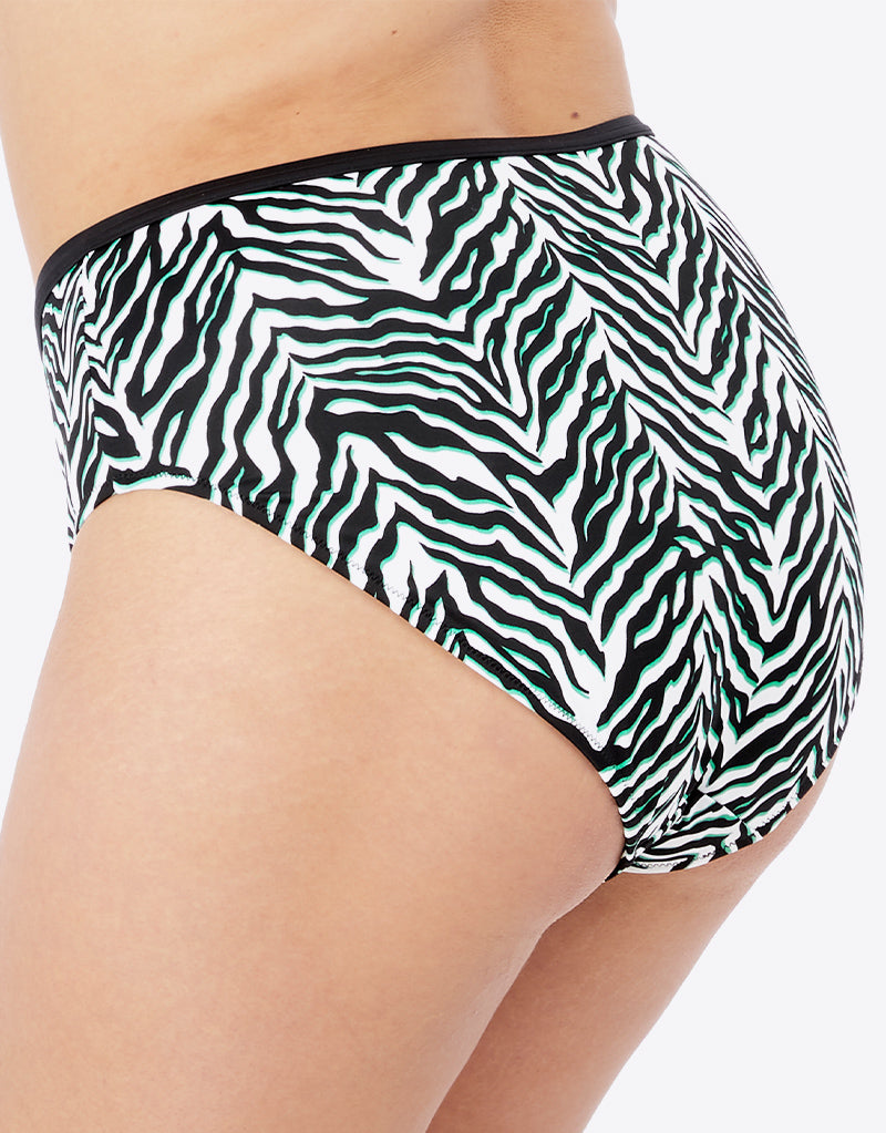 Elomi Zebra Rhythm Bikini Brief Black