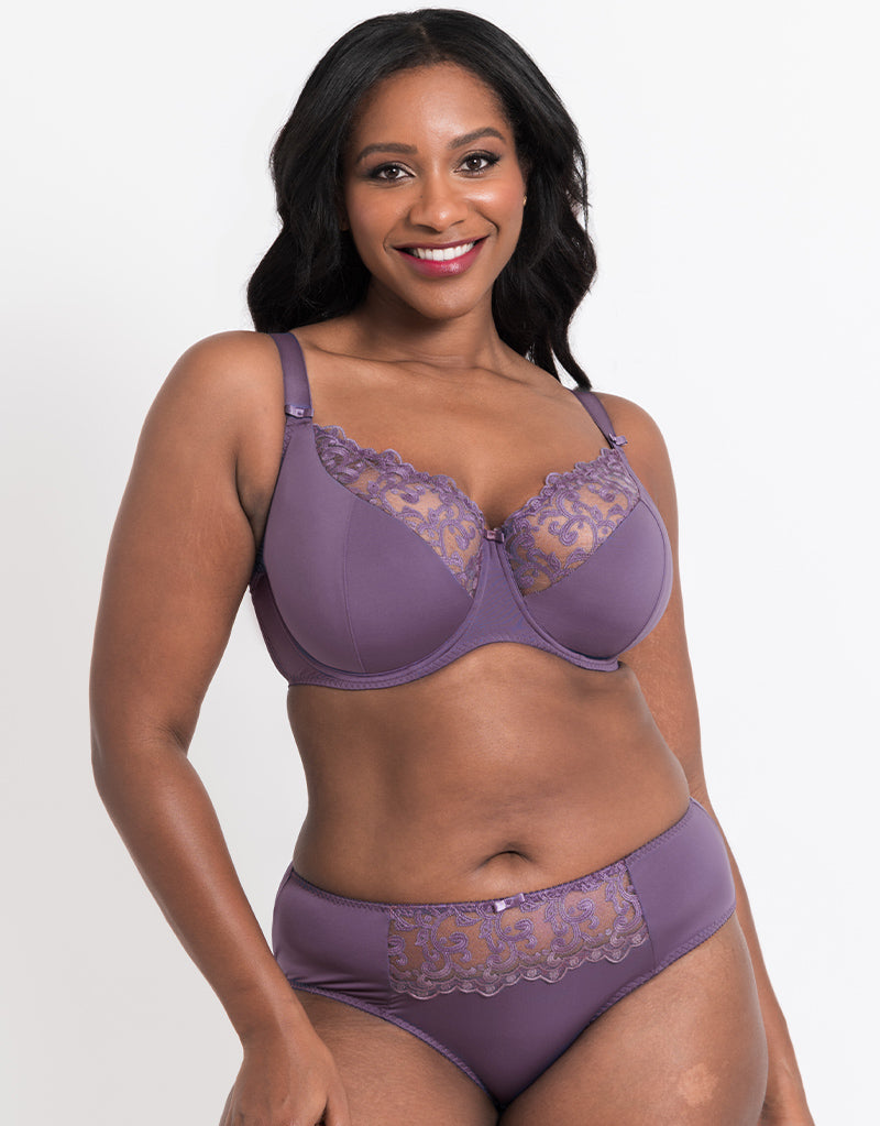 Flirtelle Swirl Balcony Bra Heather