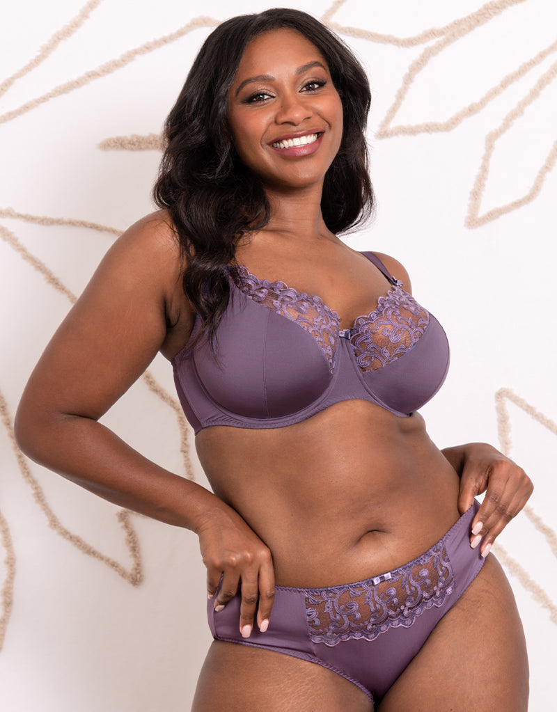 Flirtelle Swirl Balcony Bra Heather