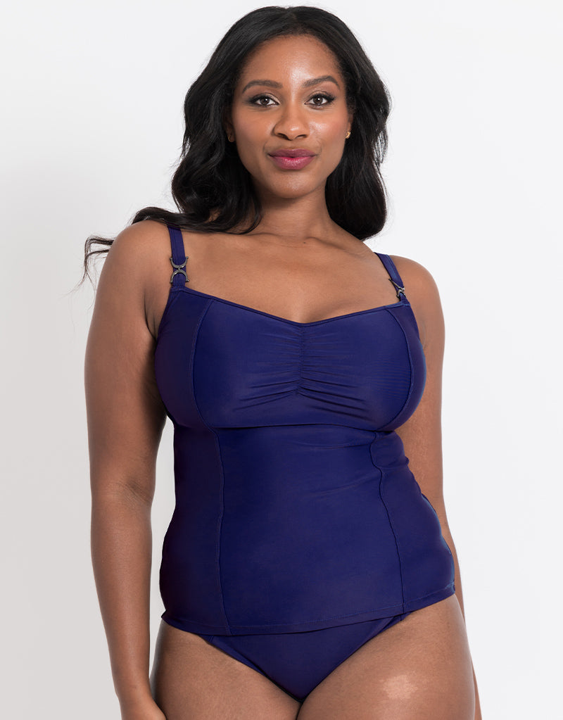 Flirtelle Verona Beach Balcony Tankini Top Navy