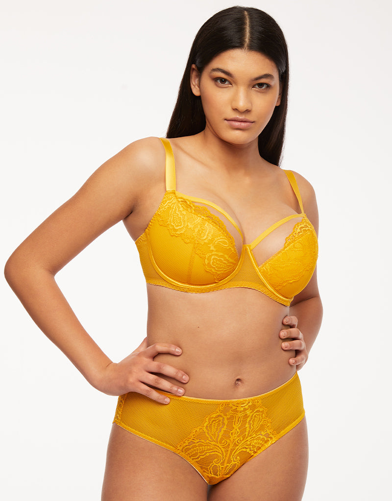 Kinga Sun Kiss Balconette Bra Yellow