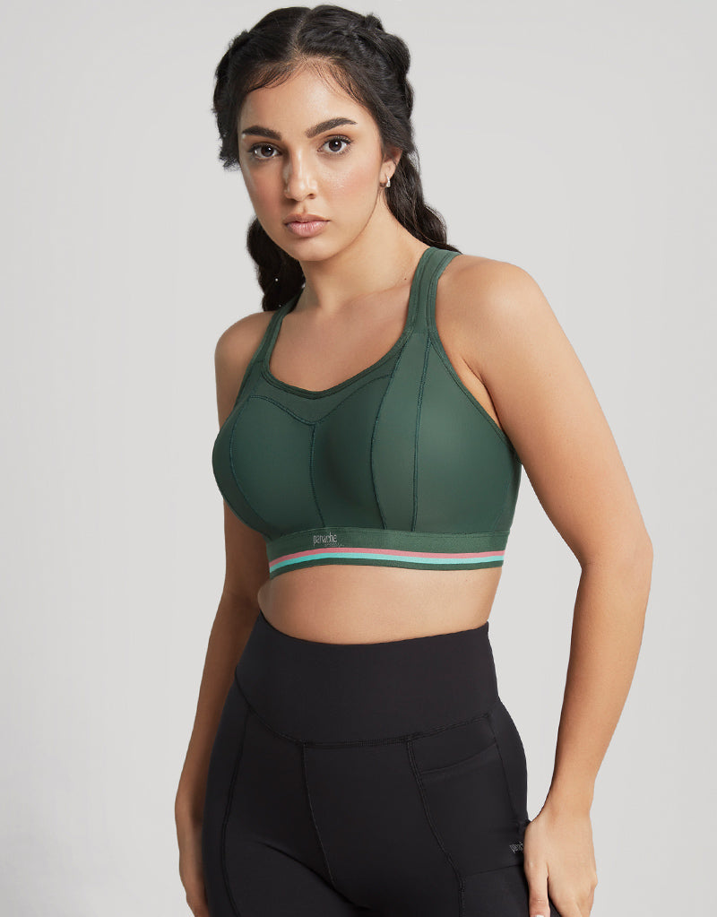 Panache Non Wired Racer Sports Bra Forest Green