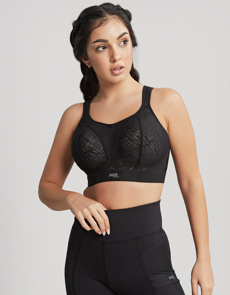 Panache Non Wired Sports Bra Black/Latte