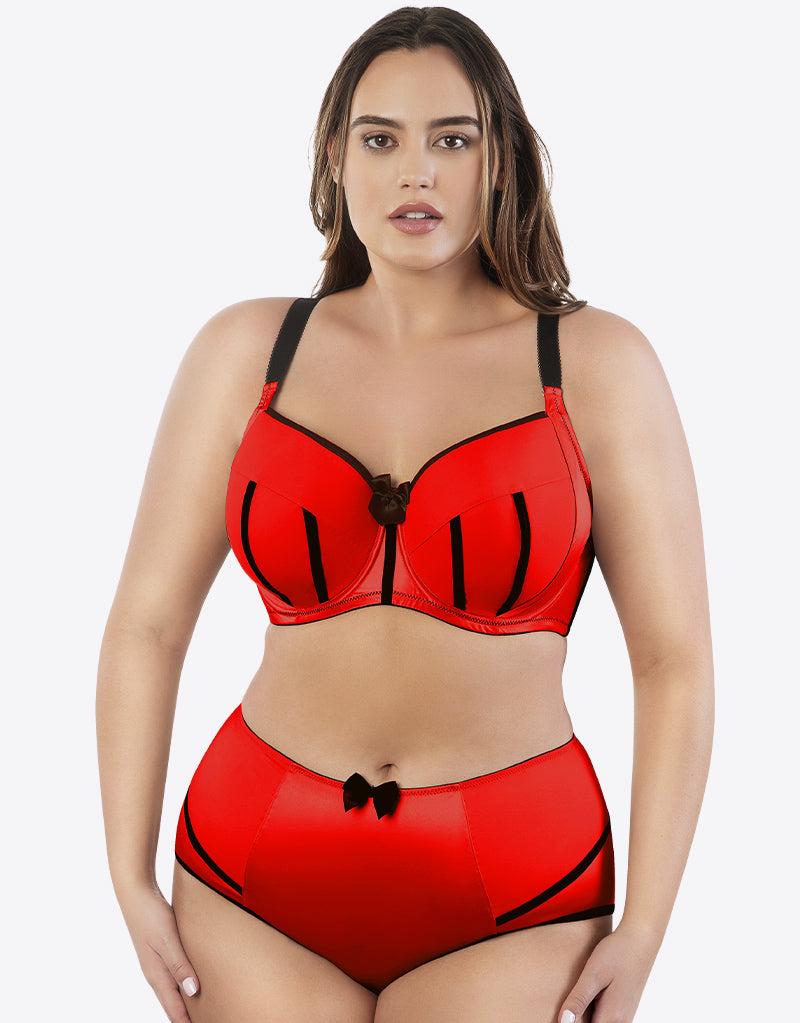 Parfait Charlotte Padded Balconette Bra Racing Red/Black