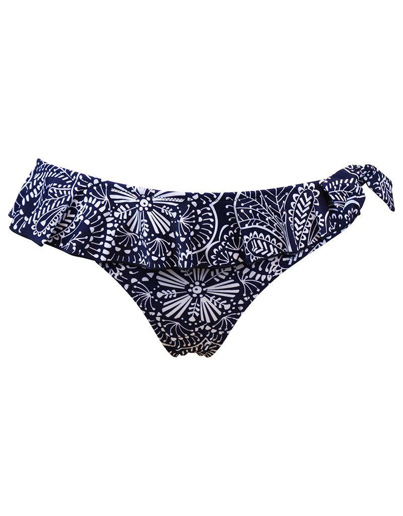 Pour Moi Hot Spots Frill Bikini Brief Navy Scandi