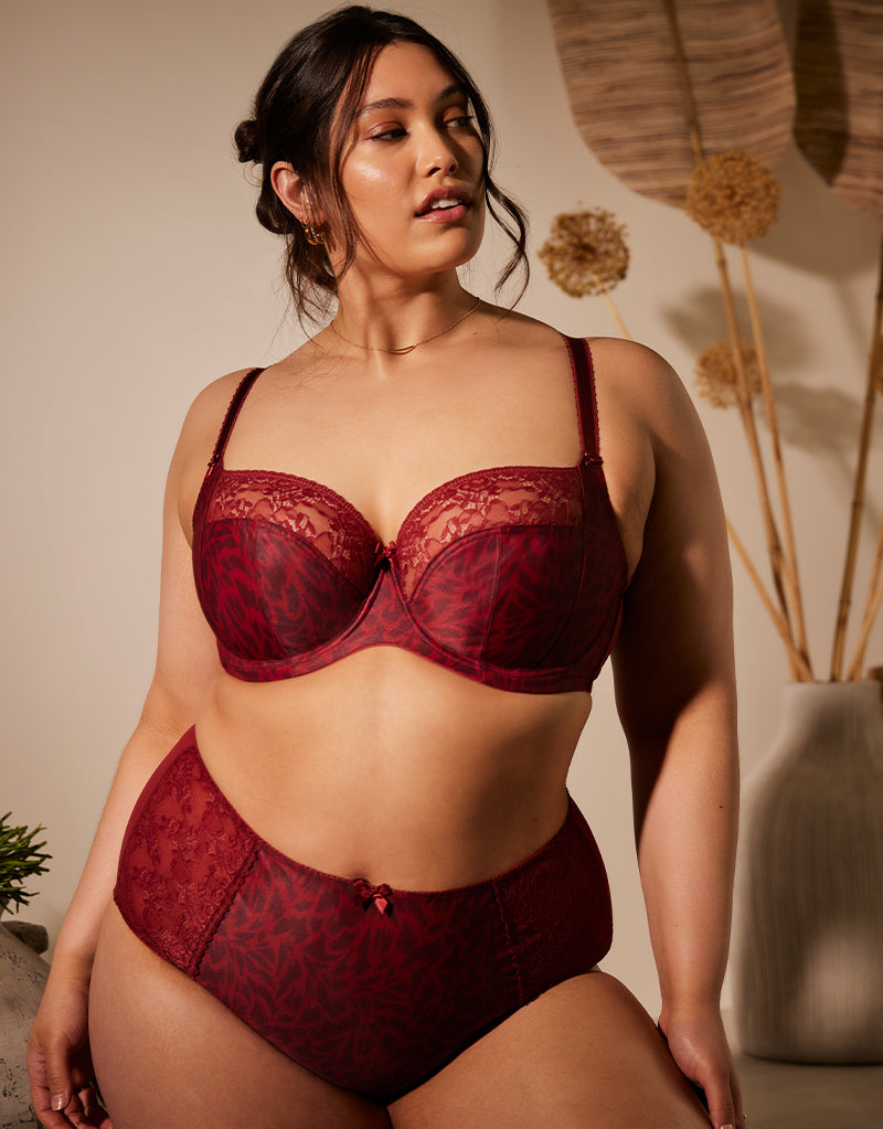 Sculptresse By Panache Chi Chi Full Cup Bra Red Animal