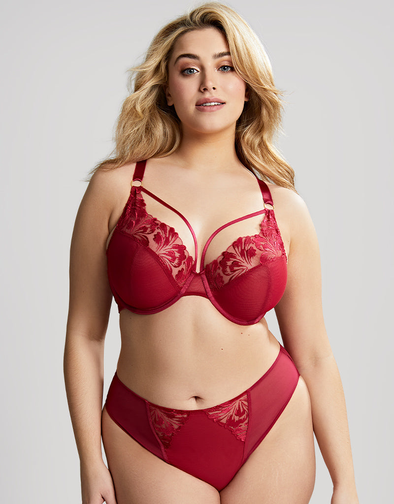 Sculptresse By Panache Jaida Plunge Bra Scarlet