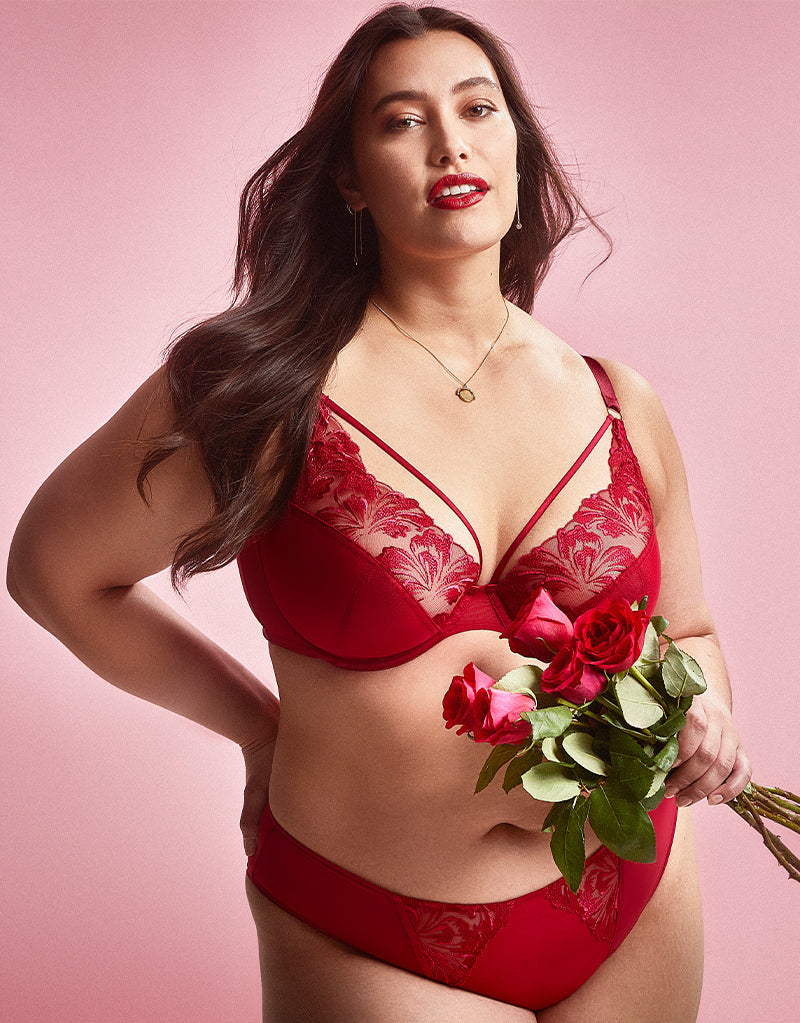 Sculptresse By Panache Jaida Plunge Bra Scarlet