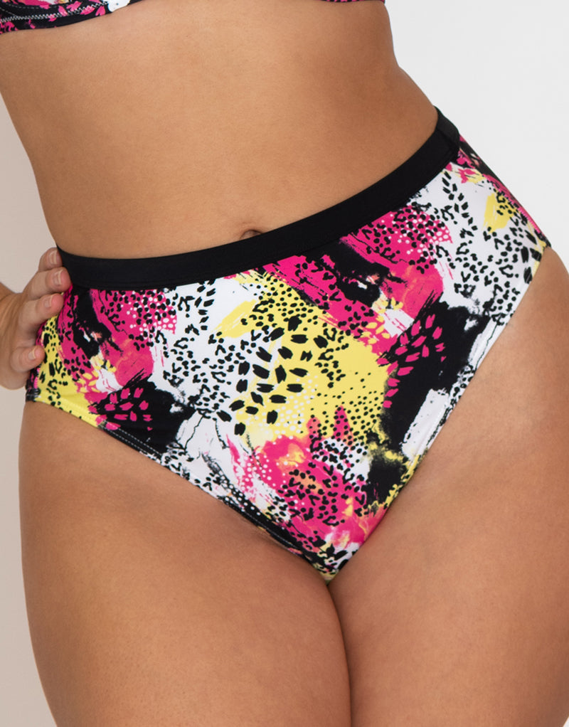 Curvy Kate Sea Leopard High Waist Bikini Brief Print Mix