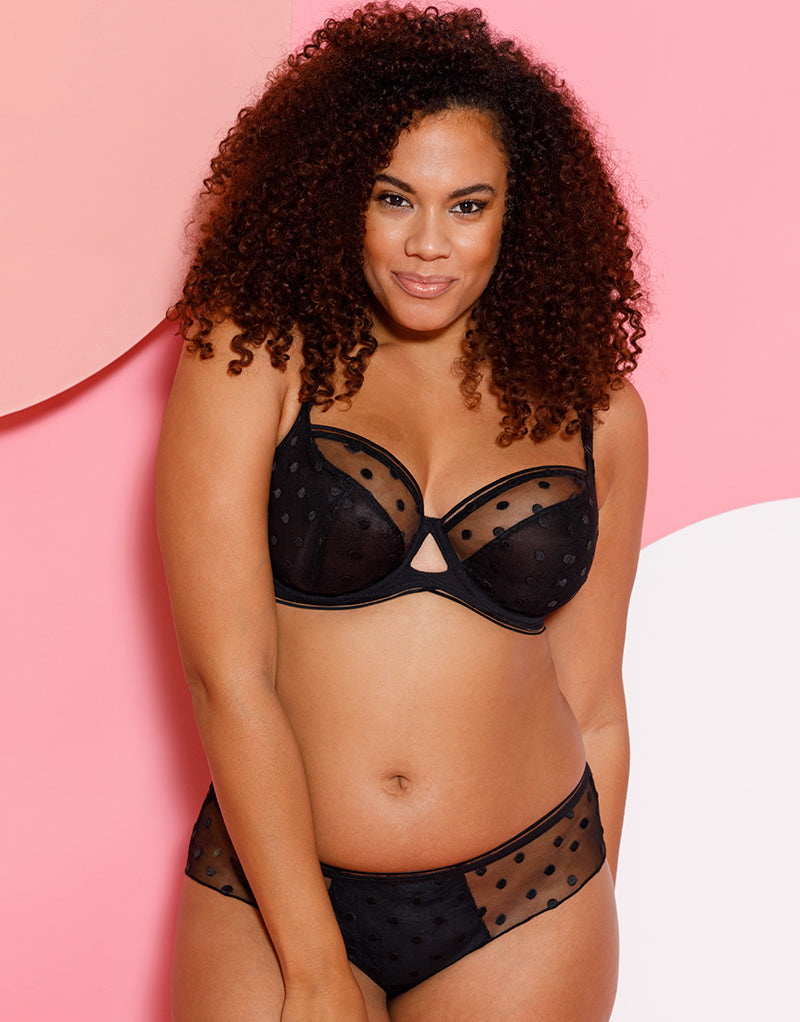 Curvy Kate Top Spot Balcony Bra Black