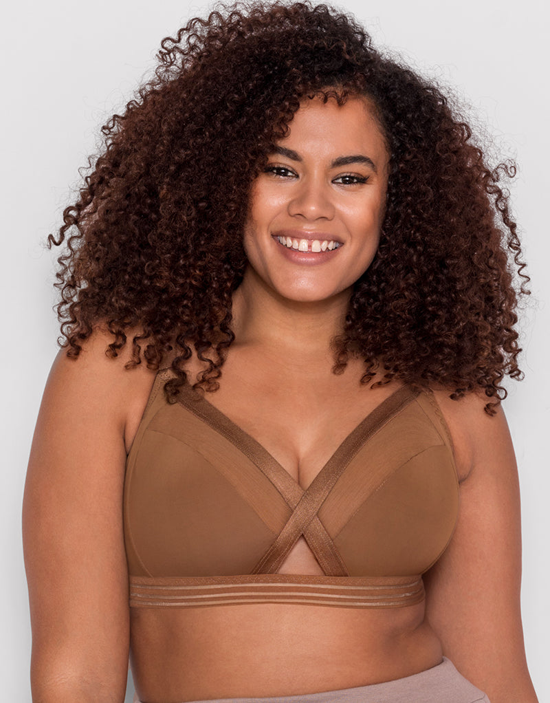 Curvy Kate Unwind Non-Wired Bralette Caramel