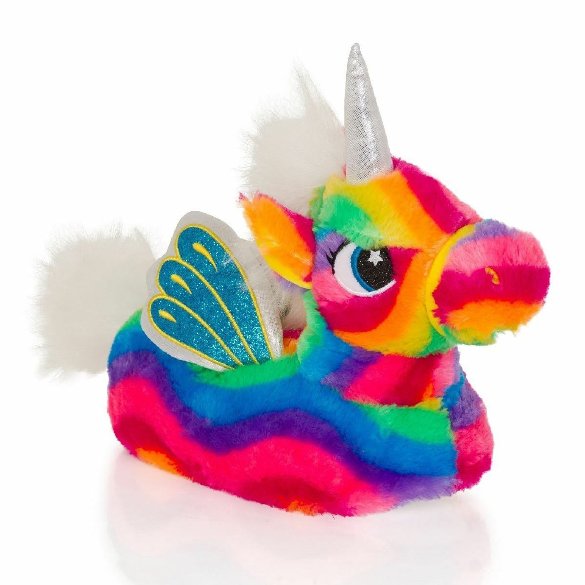 Bright Rainbow Unicorn Slippers 