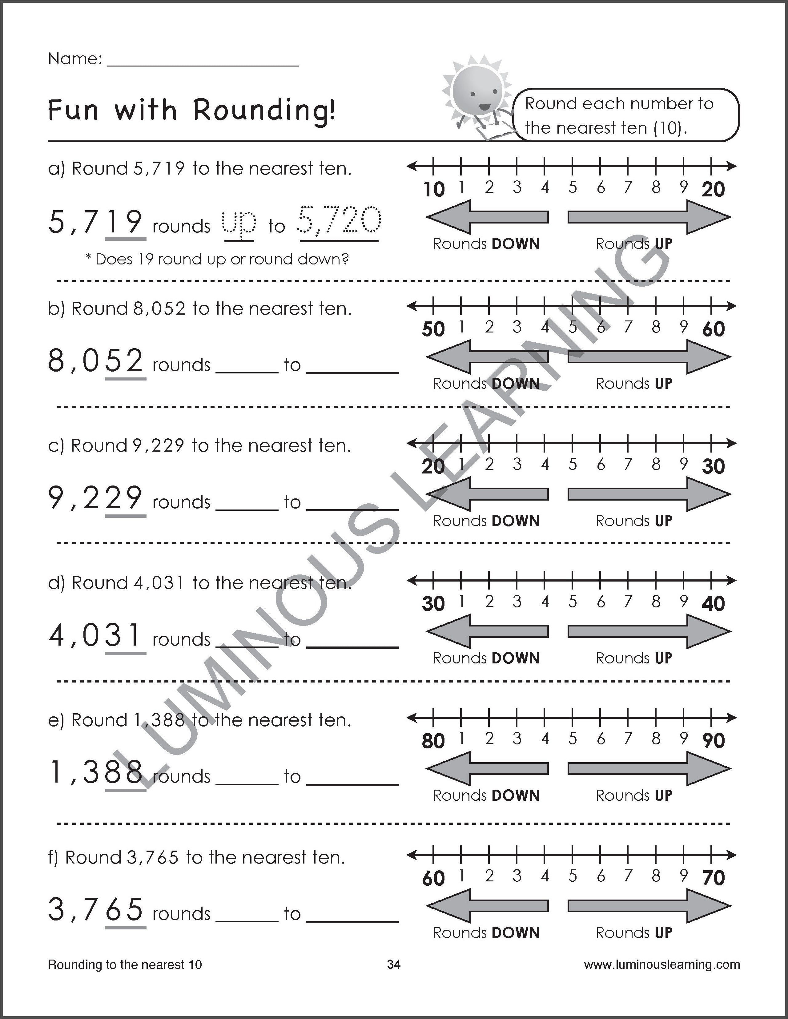 number sense place value worksheets special ed grade 4