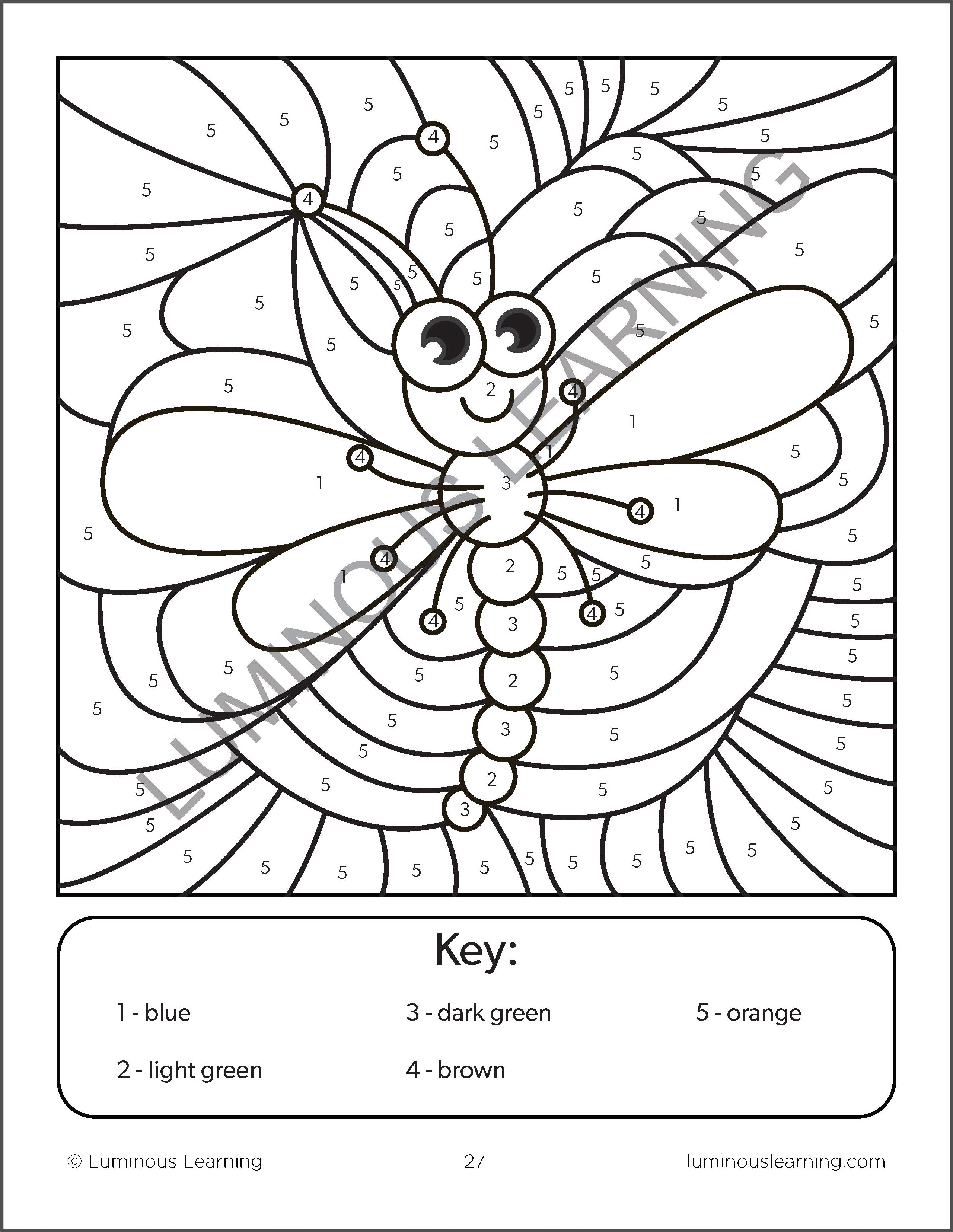 Math Paint By Numbers Worksheet