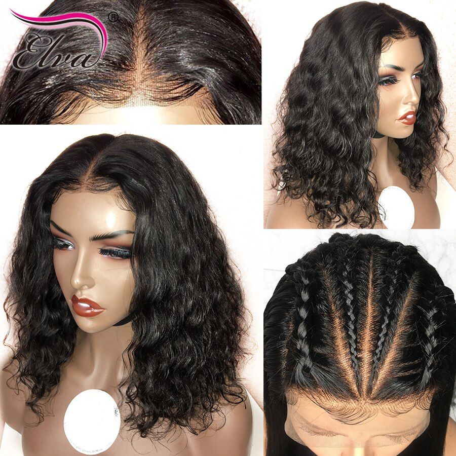 Black Wigs Lace Frontal Wigs Half Blonde Half Black Hair Wig