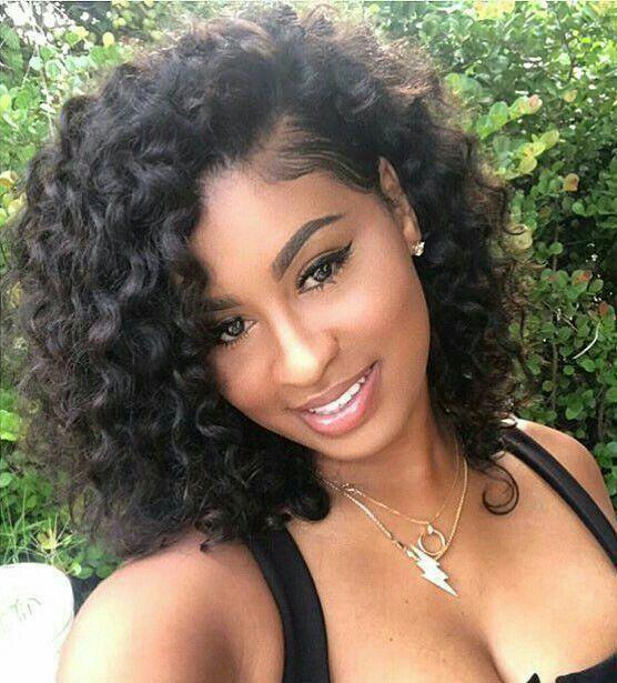 Lace Front Wigs Black Natural Color African American Short