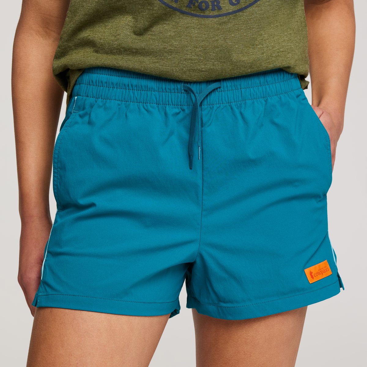 Ladies Shorts - Birabira, size XL, 32W, light blue, textured, hotpants -  7108