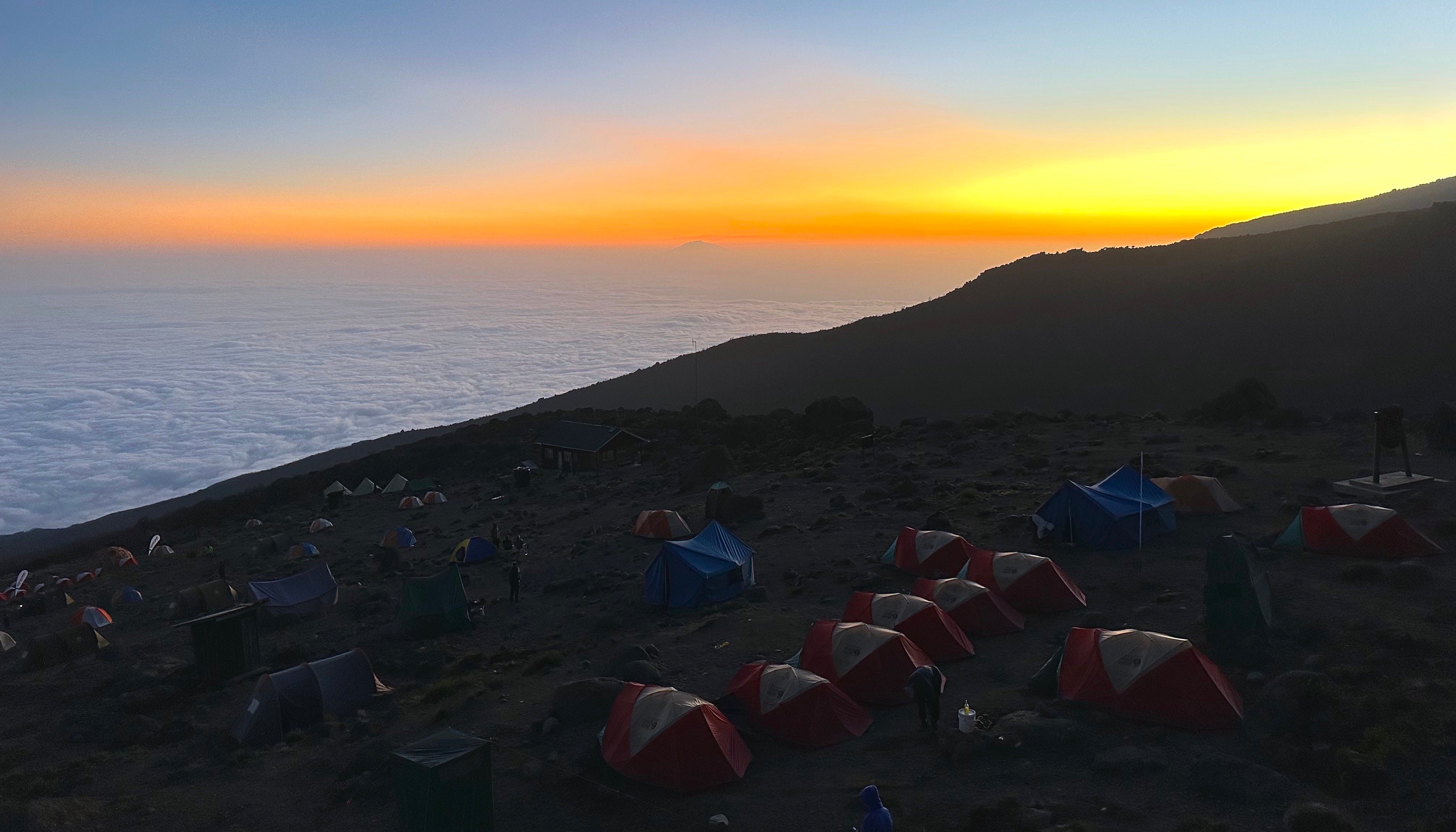 Mt. Kilimanjaro camp sunrise 
