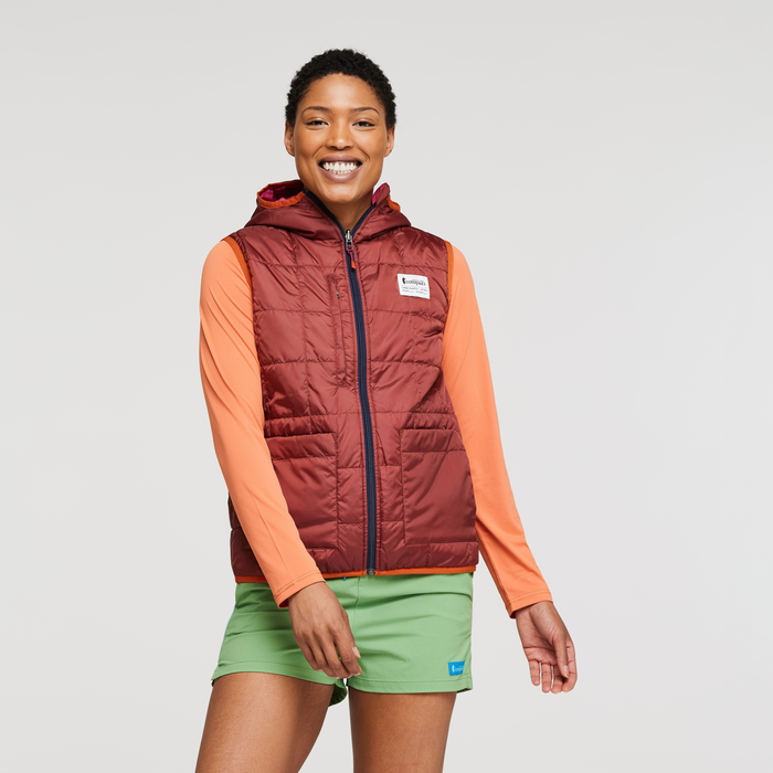 Puffer Vest with Hood Womens