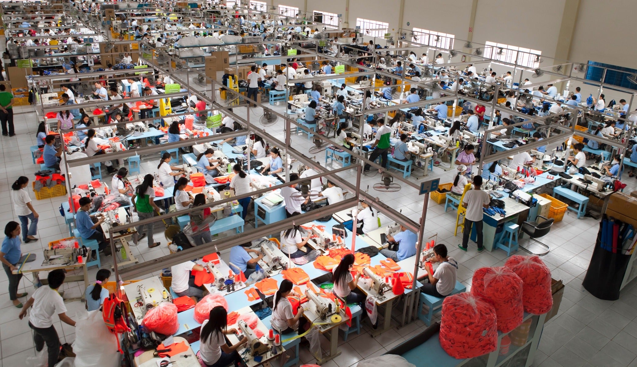 The factory floor in full swing at our factory in Bataan, Philippines.