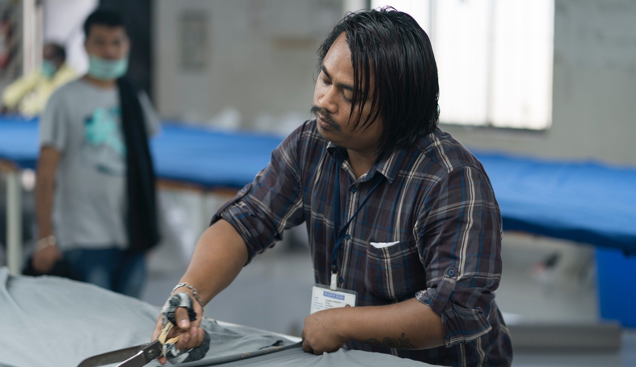 Soibam Hemanta Singh is a material cutter and part of the Fair Trade committee.