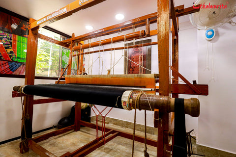 Nuapatna khandua loom is set up at our showroom....first time in Bhubaneswar there is a loom within a showroom!