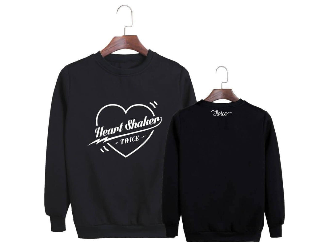 Official Twice Heart Shaker Album Print Loose Sweatshirt Official Kpop Merchandise Online