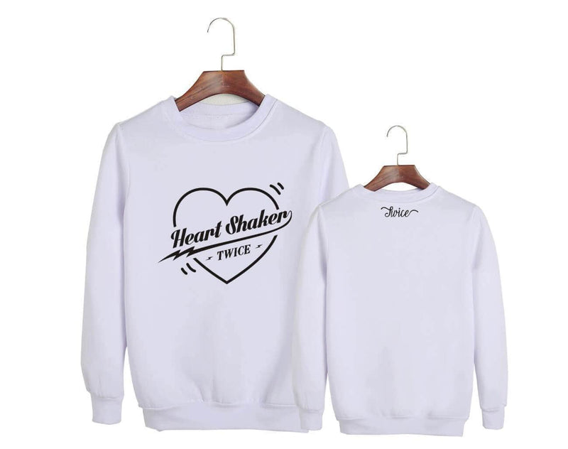Official Twice Heart Shaker Album Print Loose Sweatshirt Official Kpop Merchandise Online