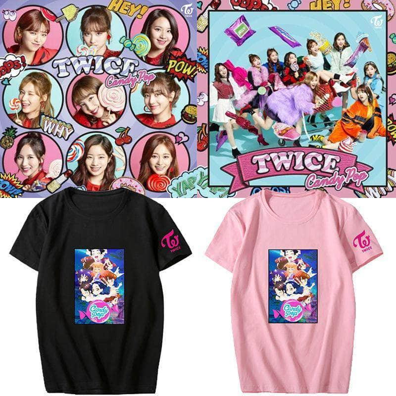 公式 Twice キャンディポップ半袖漫画tシャツ 公式kpop商品オンライン