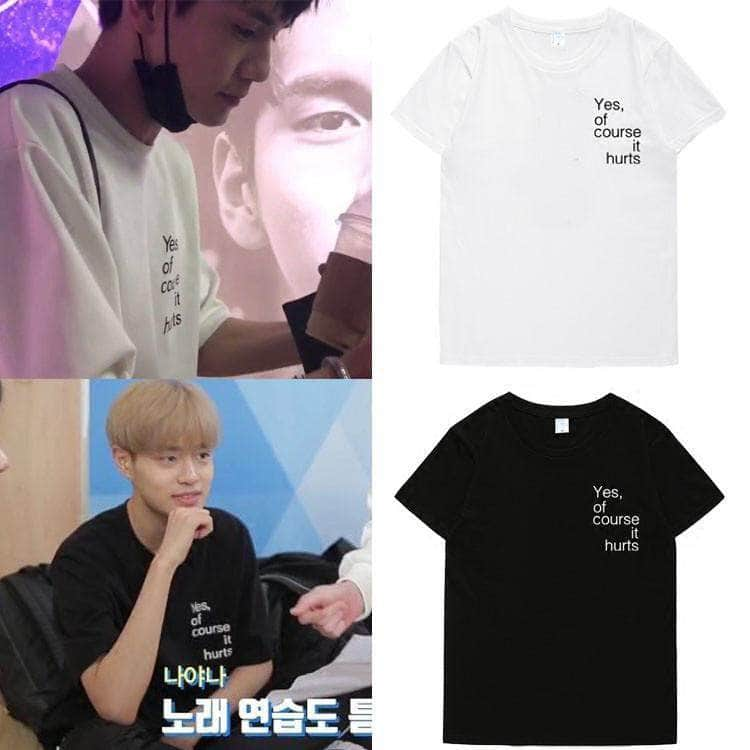 CHÍNH THỨC WANNA ONE LEE DAEHWI ONG SEONGWOO CÓ KHÓA HỌC IT HURTS T-SH -  Official Kpop Merchandise Online