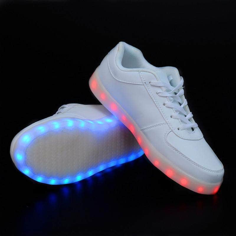 white shoes with lights