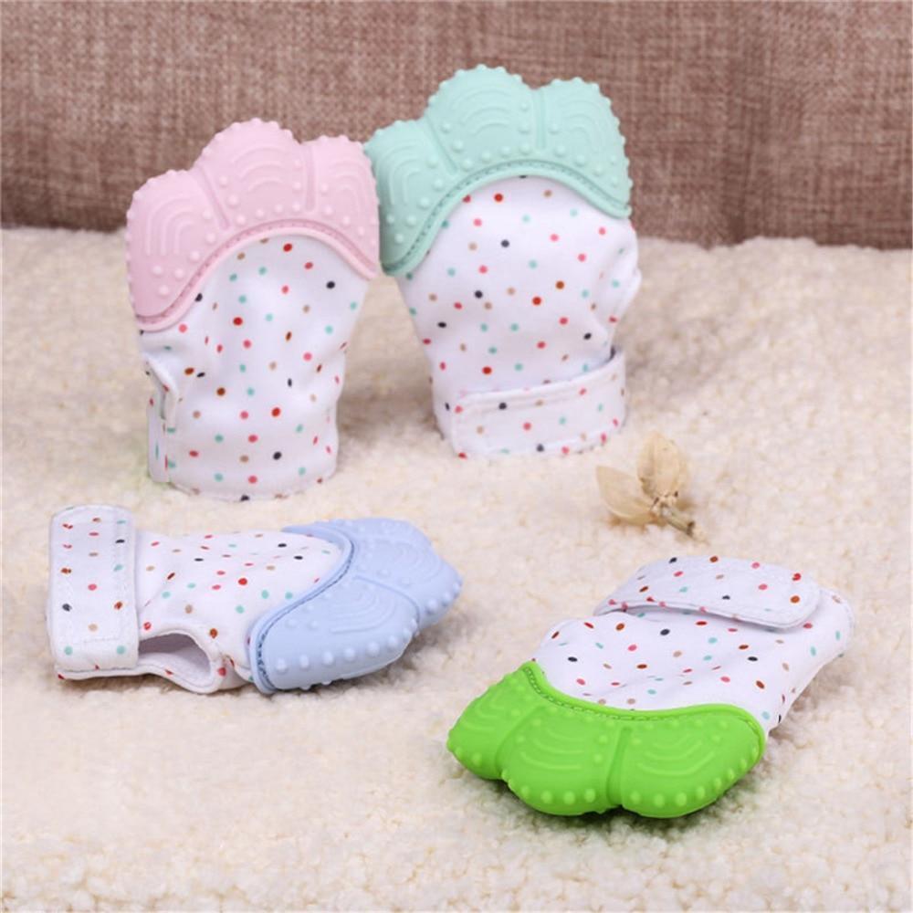 Teething Glove For Infants Fingers With Sound Baby Nursing Mittens Tee ...