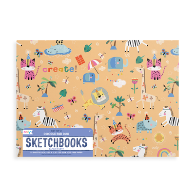 Doodle Pad Duo Sketchbooks - Safari Party by OOLY Toys OOLY   