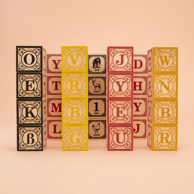 French Wooden ABC Blocks by Uncle Goose – Pacifier Kids Boutique