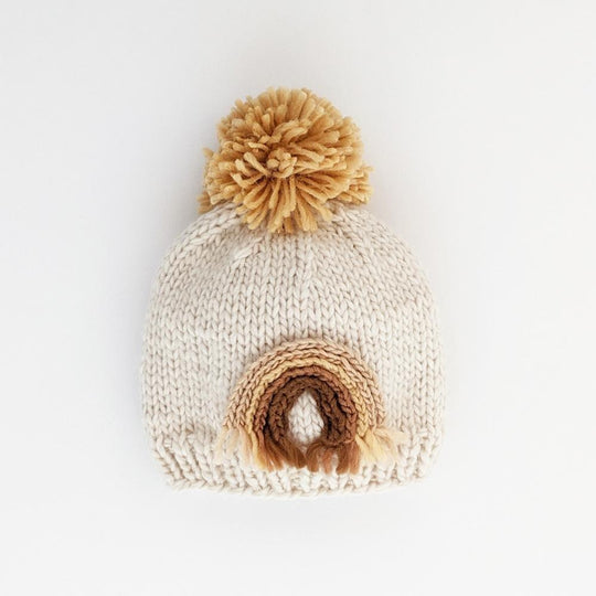 Loden Pop Pom Pom Beanie Hat for Babies thru Adults - Huggalugs