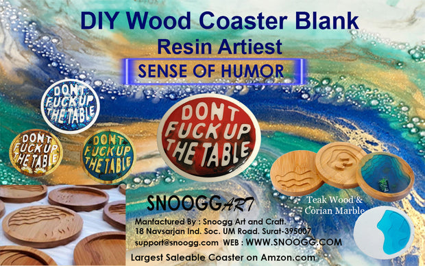Do Not Fuck The Table DIY Epoxy Resin Coaster Blank For Artist and Hobbyist