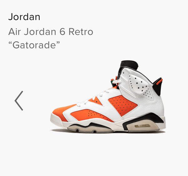 air jordan retro 6 gatorade