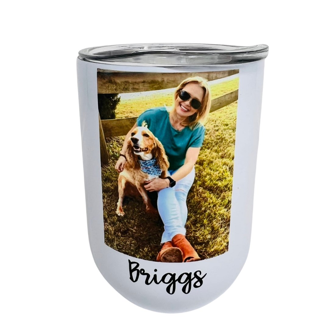 Dog MOM or Dog DAD 16oz Clear Glass Cup with Bamboo Lid, Jar Can with –  Briggs 'n' Wiggles