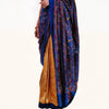 Upcycled Kantha Silk Sari: Royal Blue and Yellow