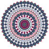 Blau-rotes Mandala