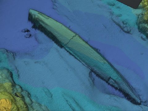 Multibeam sonar of Blücher, December 2021