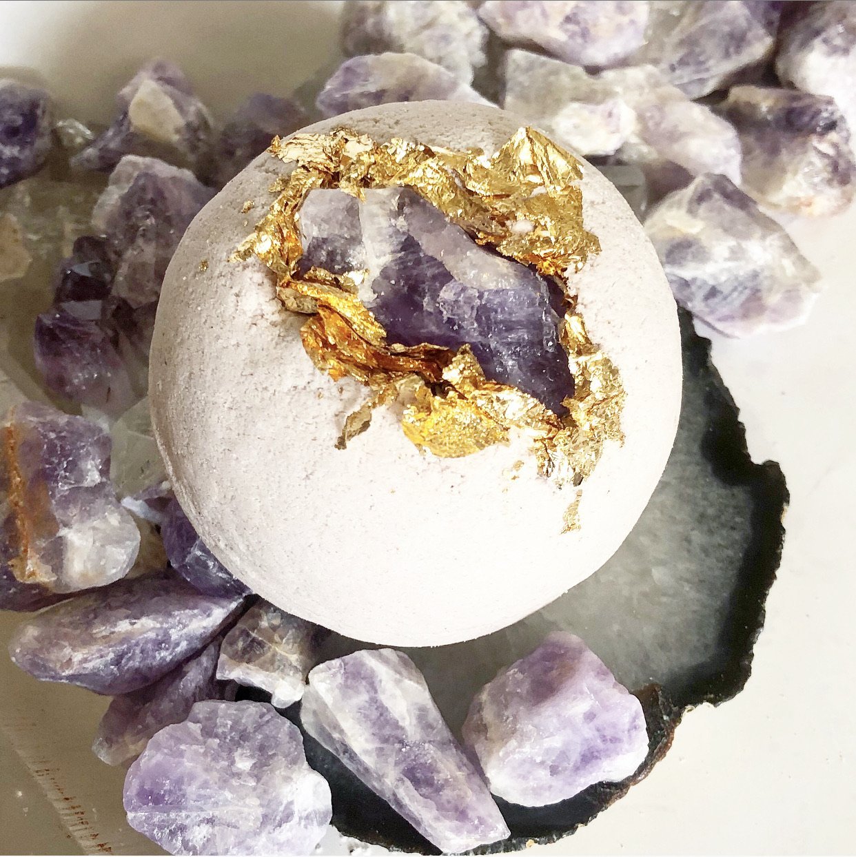 bath bombs with crystals