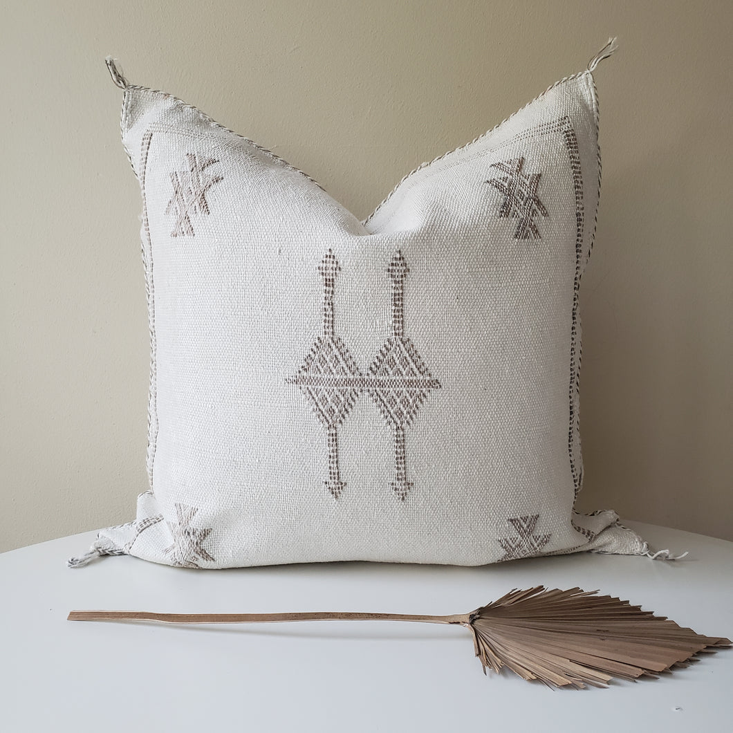 Pre-Order Festive White Sabra Silk Pillow Available Early April